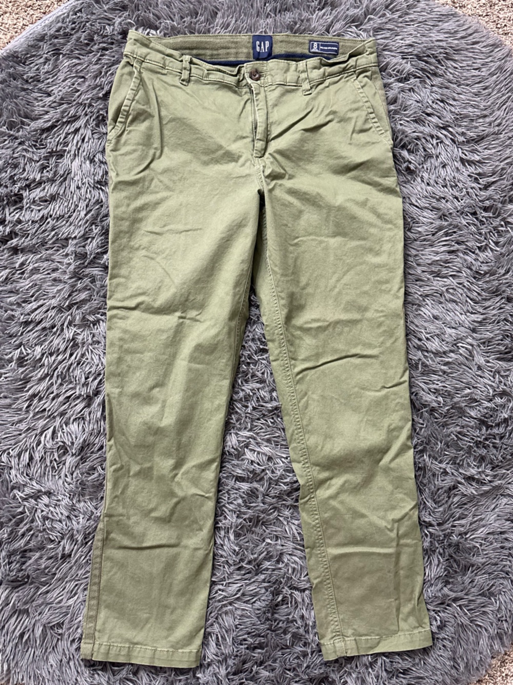 GAP Olive Green Relaxed Girlfriend Chino Pants Woman Size 8
